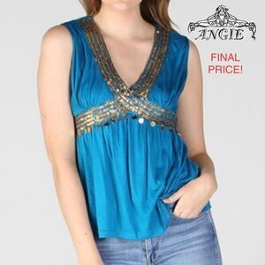 New ANGIE Sleevless V-Neck